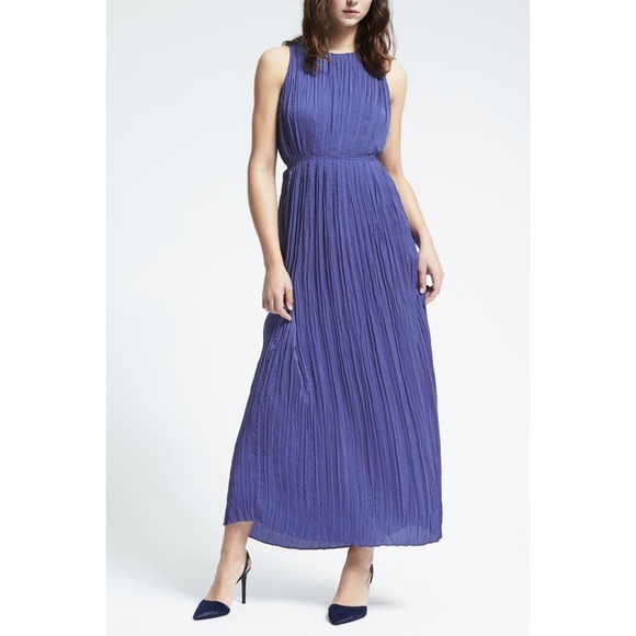 Banana Republic Cornflower Purple Pleated Dress - Picture 1 of 5